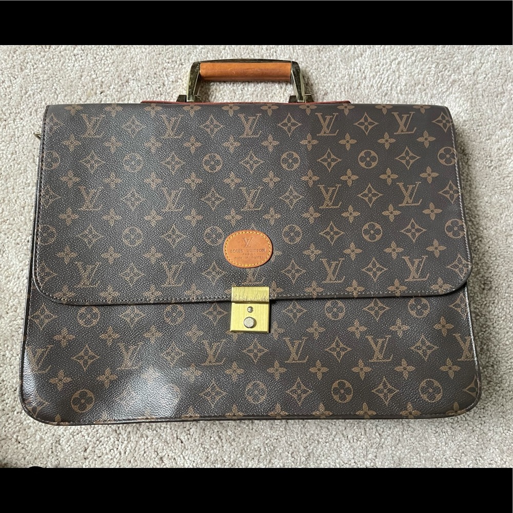 Vintage Designer Briefcase with small insert bag
